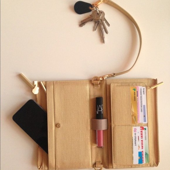Dagne Dover Handbags - Dagne Dover Rare Original Clutch Wallet in Gold